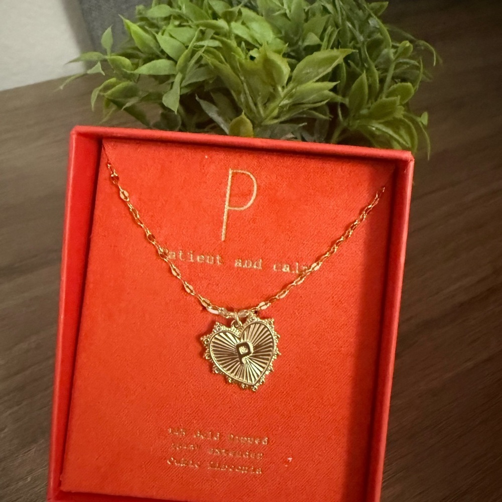 a new day Gold Heart Charm Necklace